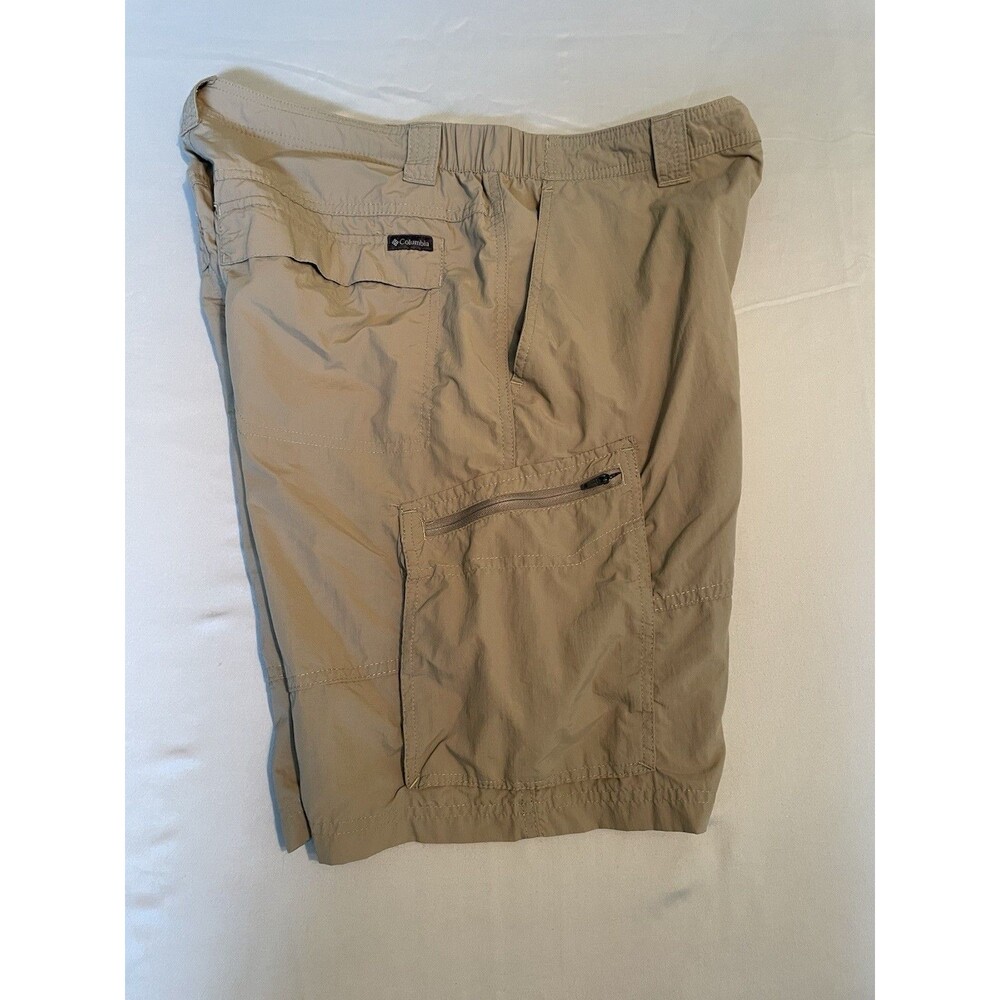 Columbia Shorts Mens Size 36”X 10” Brown Zip Pocket Stretch Sides - Picture 4 of 8